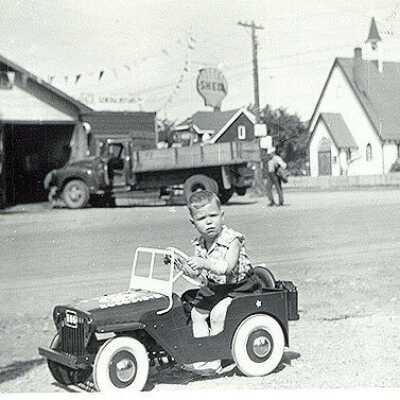 Photograph, Bill Lusk, Hanna Street, Capreol, Ontario, 1953.