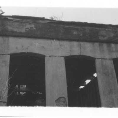 Photograph of the ruins of the Grand Trunk Railway in Depot Harbour