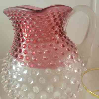 Rubina Hobnail Pitcher