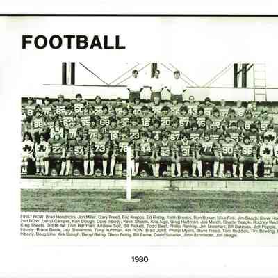 Arlington Varsity Football, 1980