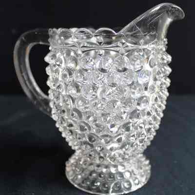 Hobnail Double Eye Cream Pitcher