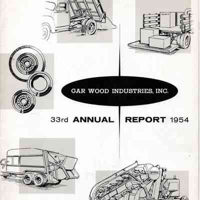 33rd Annual Report 1954 Gar Wood Industries, Inc