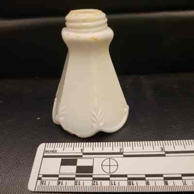 Milk Glass Hexagonal Saltshaker