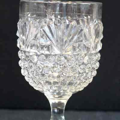 Fan Top Hobnail Goblet