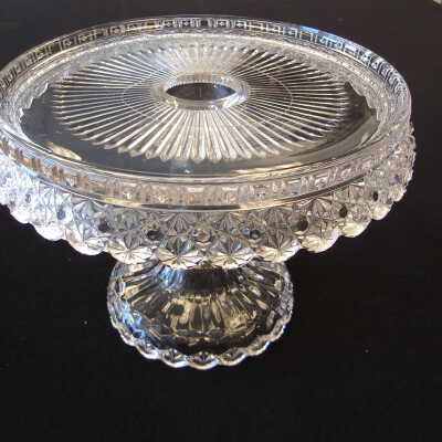 Starred Block Cake Pedestal Plate