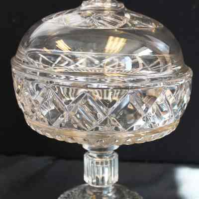 Block & Double Bar pattern Compote