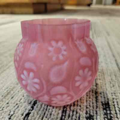 Pink Floradine Spooner with Lid