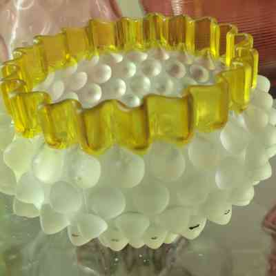 Vaseline Frosted Finger Bowl
