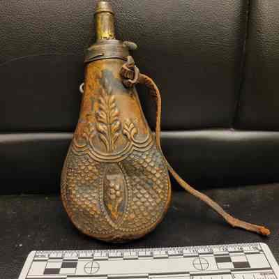 Copper & Brass Powder Horn