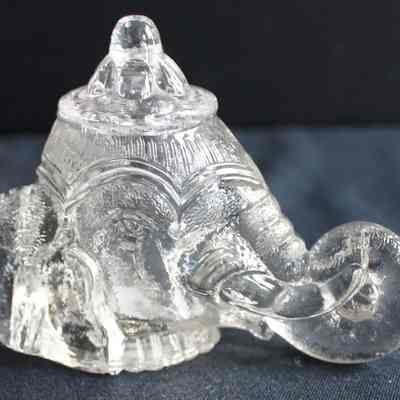 Elephant Head Mustard Pot