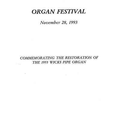 Organ Festival, 1993
