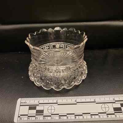 Clear Star Block Pattern Sauce Dish