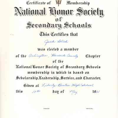 National Honor Society, Jack Glick