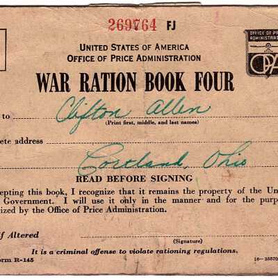 Clifton Allen War Ration Book Four