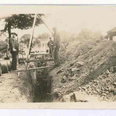 Installing sewer lines