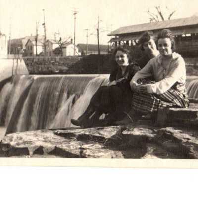 Newton Falls residents near the Falls