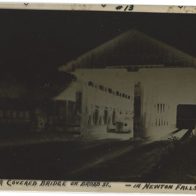 West Branch Covered Bridge Postcard Negative