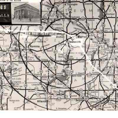 Postcard of Map of Newton Falls