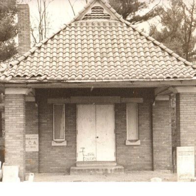Front View of East Side Cemetery Chapel