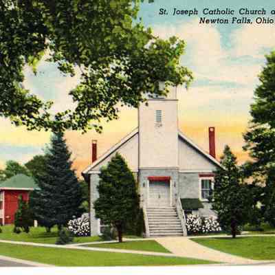 Postcard of St. Joseph (Mary's) Catholic Church and Parish