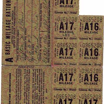 Clifton Allen Mileage Ration Card