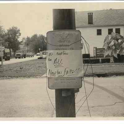 Curfew signs after the tornado
