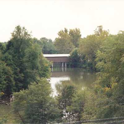 East Branch of Mahoning River and Distant Bridge