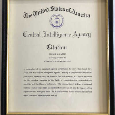 Donald L. Martin CIA Citation