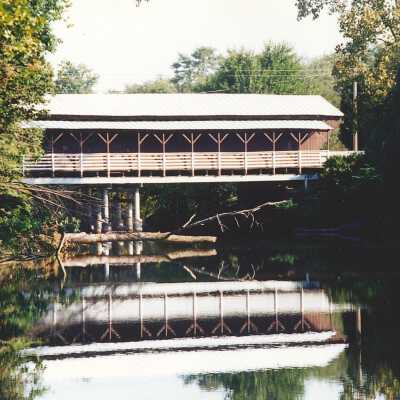 East Branch Covered Bridge and Reflection