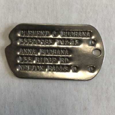 World War II Military Identification Tag