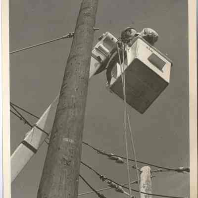 Replacing poles at Broad and North Canal Streets