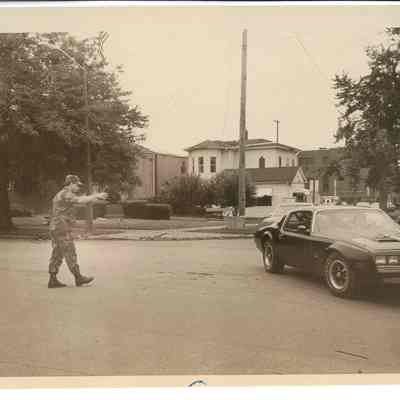 National Guard directing traffic
