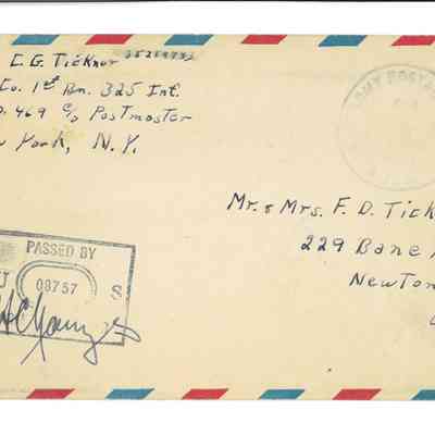 Charles Ticknor letter July 7, 1943