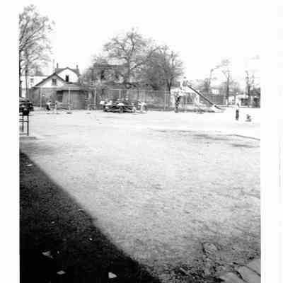School Playground before Library Construction 1950
