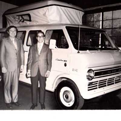 George Bumbu and Ed Vermilion standing besides the Econoline