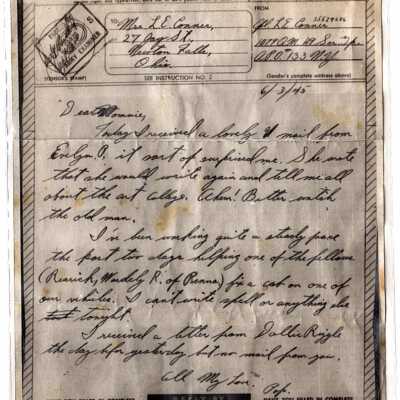 V-Mail Correspondence World War II