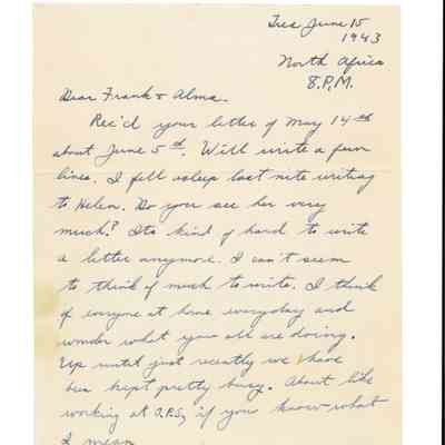 Ticknor Letter June 15, 1943