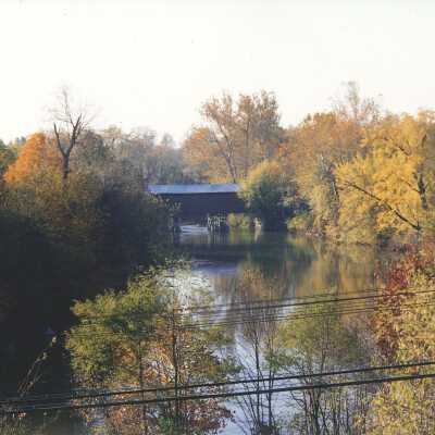 East Branch of Mahoning River and Distant Bridge