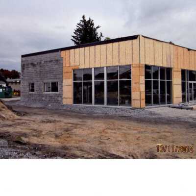 Construction of the Jay Cole Chevrolet showroom