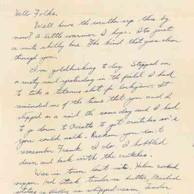Ticknor letter Jan 21, 1943