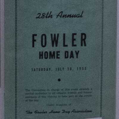 Fowler Home Day Program, 1955