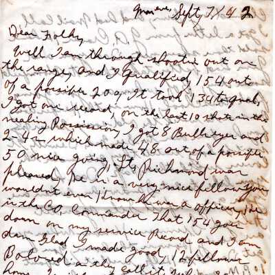 Dahman Letter, 1942