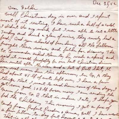 Dahman Letter, 1942