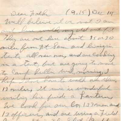 Page 1, Dec. 14 Letter (Written later that day)
