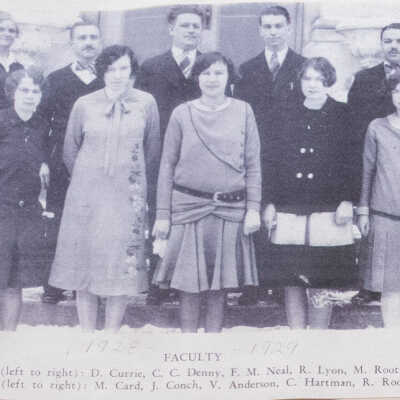 Faculty, 1928-1929