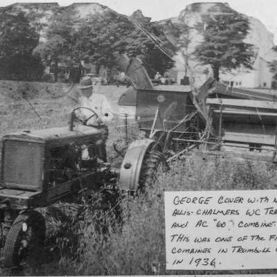 George Cover and Allis- Chalmers WC Tractor and AC 60 Combine, 1936