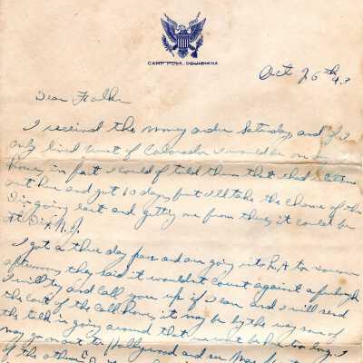 Dahman Letter, 1943