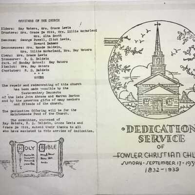 Church Program, 1939