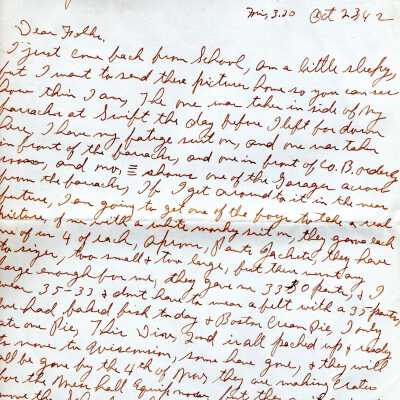Dahman Letter, 1942