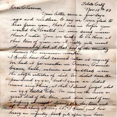 Dahman Letter, 1943